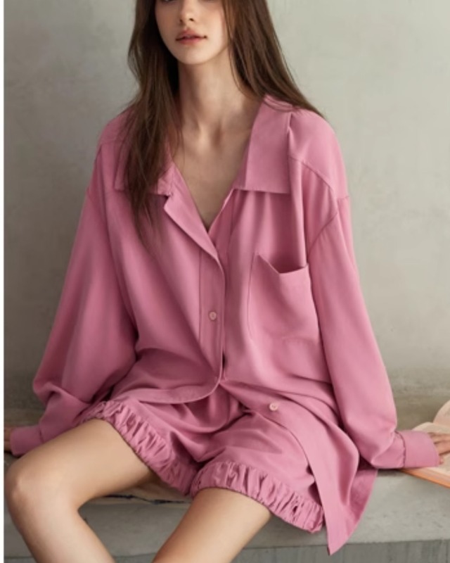 フリルショートパンツセットルームウェア　R25039