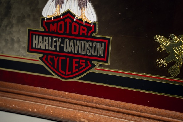 Official Harley Davidson Vintage Mirror Sign