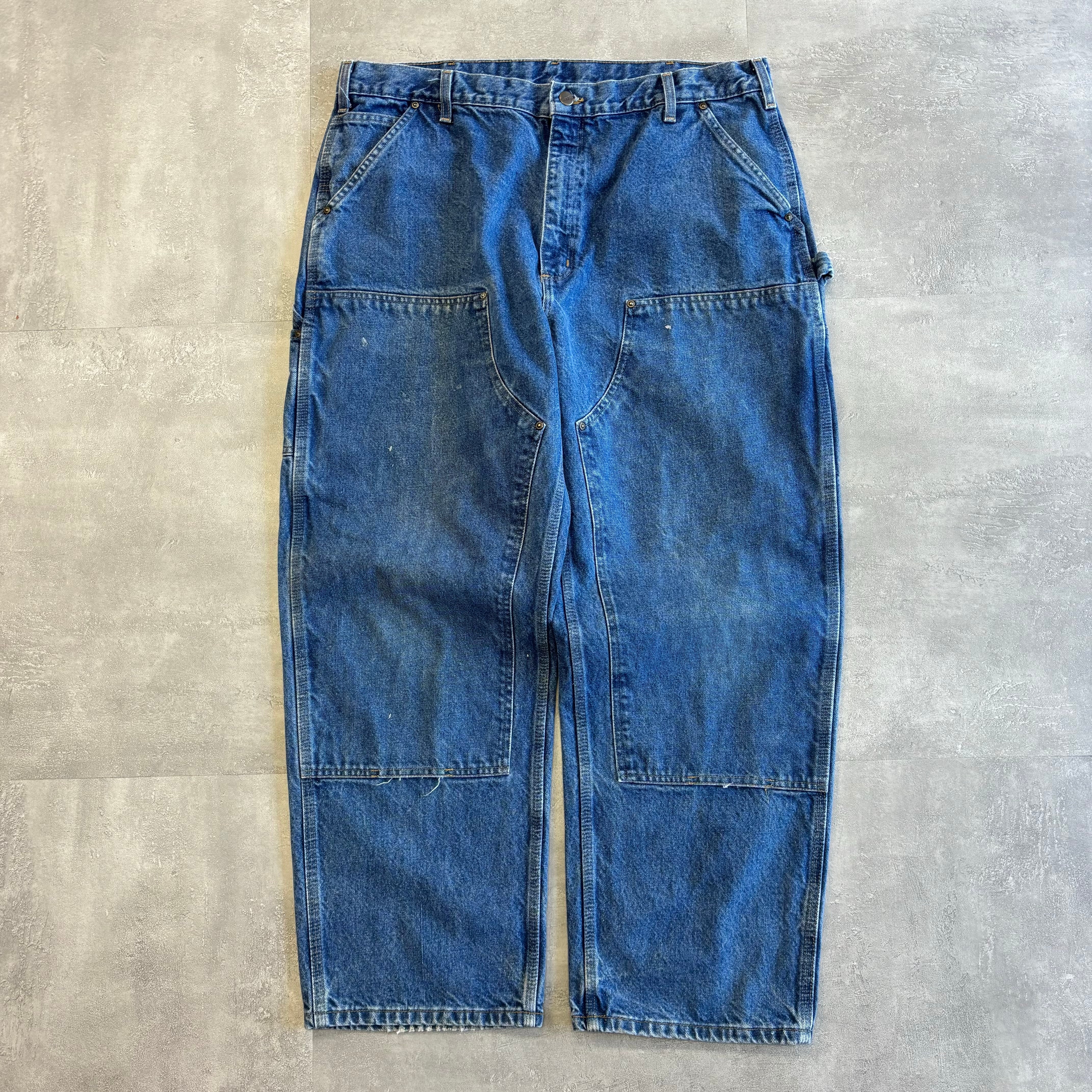 《実寸w38l29》carhartt デニム ダブルニー ワイドシルエット ワークパンツ no.1459