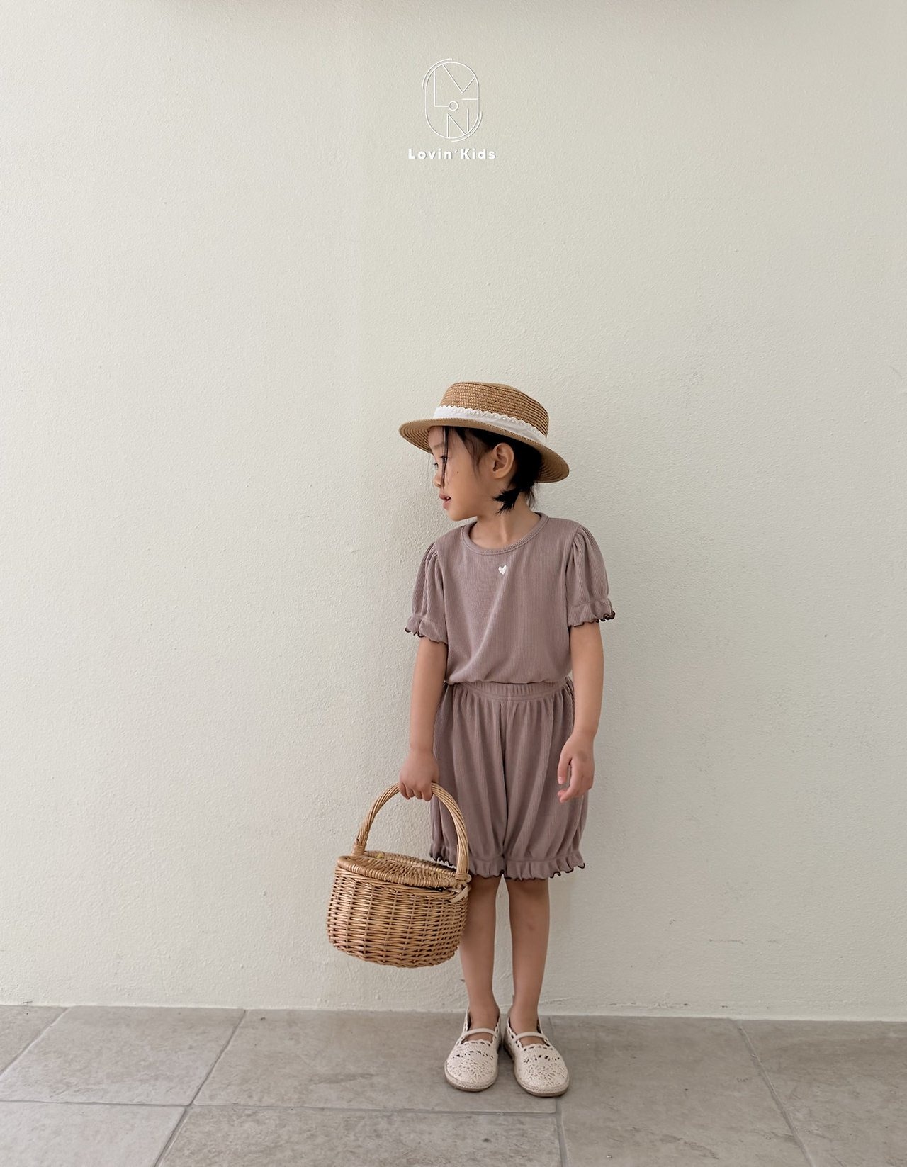 [Lovin' Kids] Puff Heart Tee / [러빈] 퍼프하트티