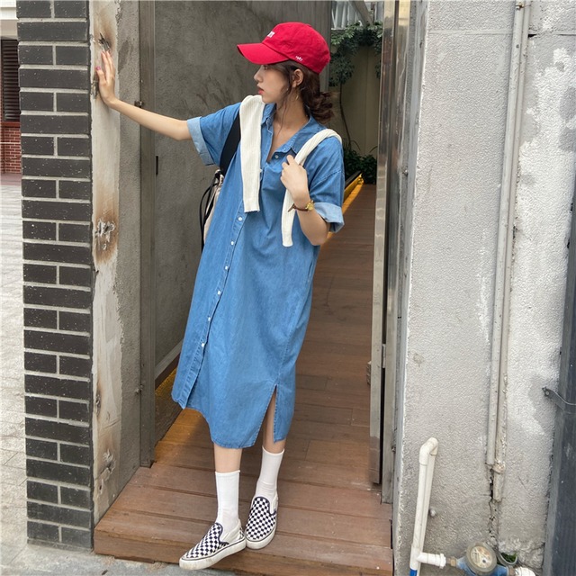 大人 デニム ワンピース おしゃれ 人気 2色 夏 Dyh海外子供用品 大人 デニム ワンピース おしゃれ 人気 2色 夏 Dyh海外子供用品