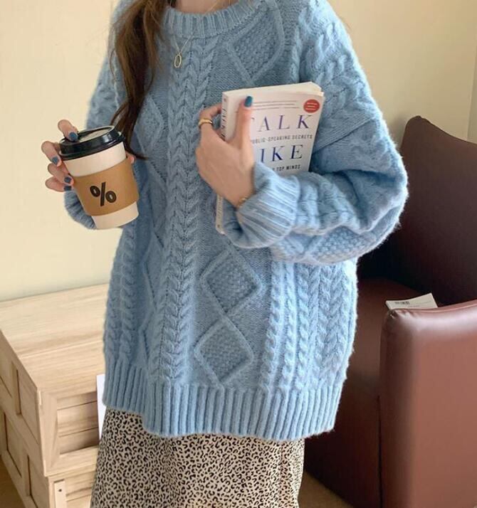 今季トレンドのざっくりロングセーター★レディース ゆるセーター トップス
