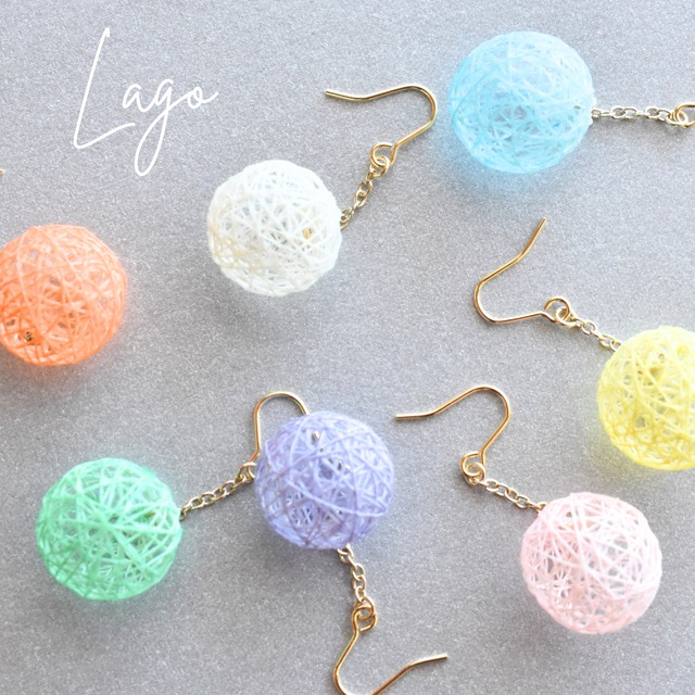 糸玉アクセサリー1ケ玉　　color/ピンク