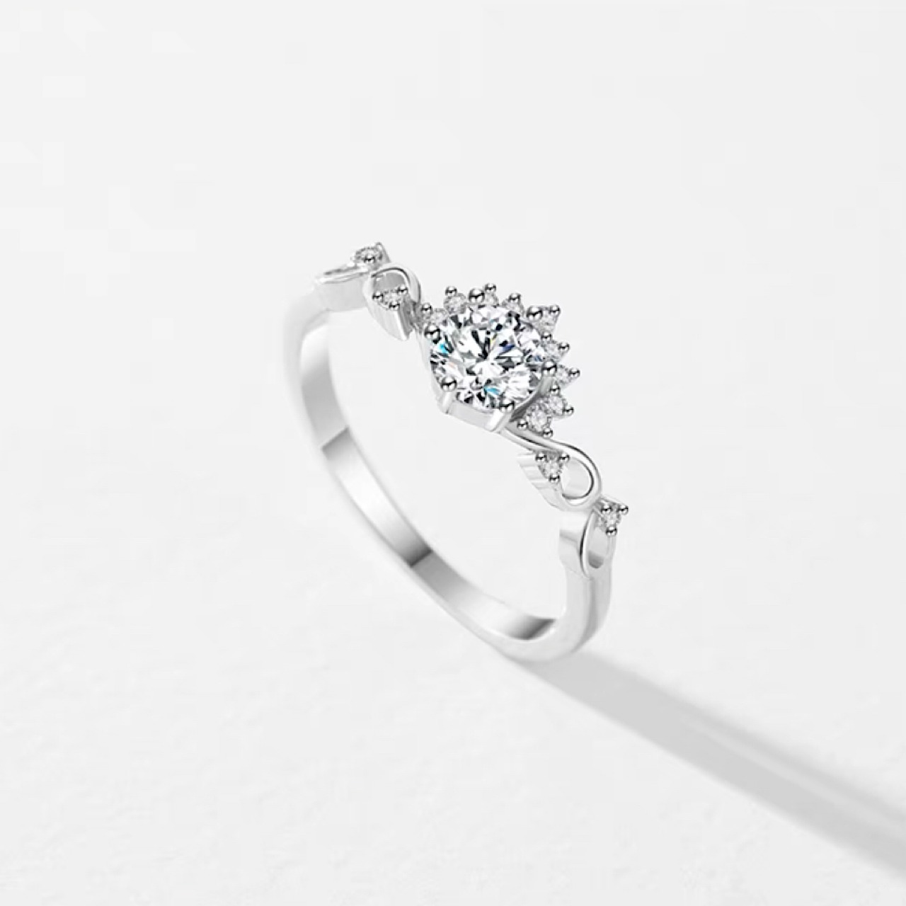 指輪 おしゃれ キラキラ フラワー ダイヤモンド リング - 4