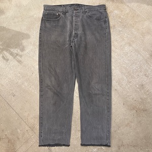 1990s LEVI'S DENIM PANT CUT OFF 後染め BLACK