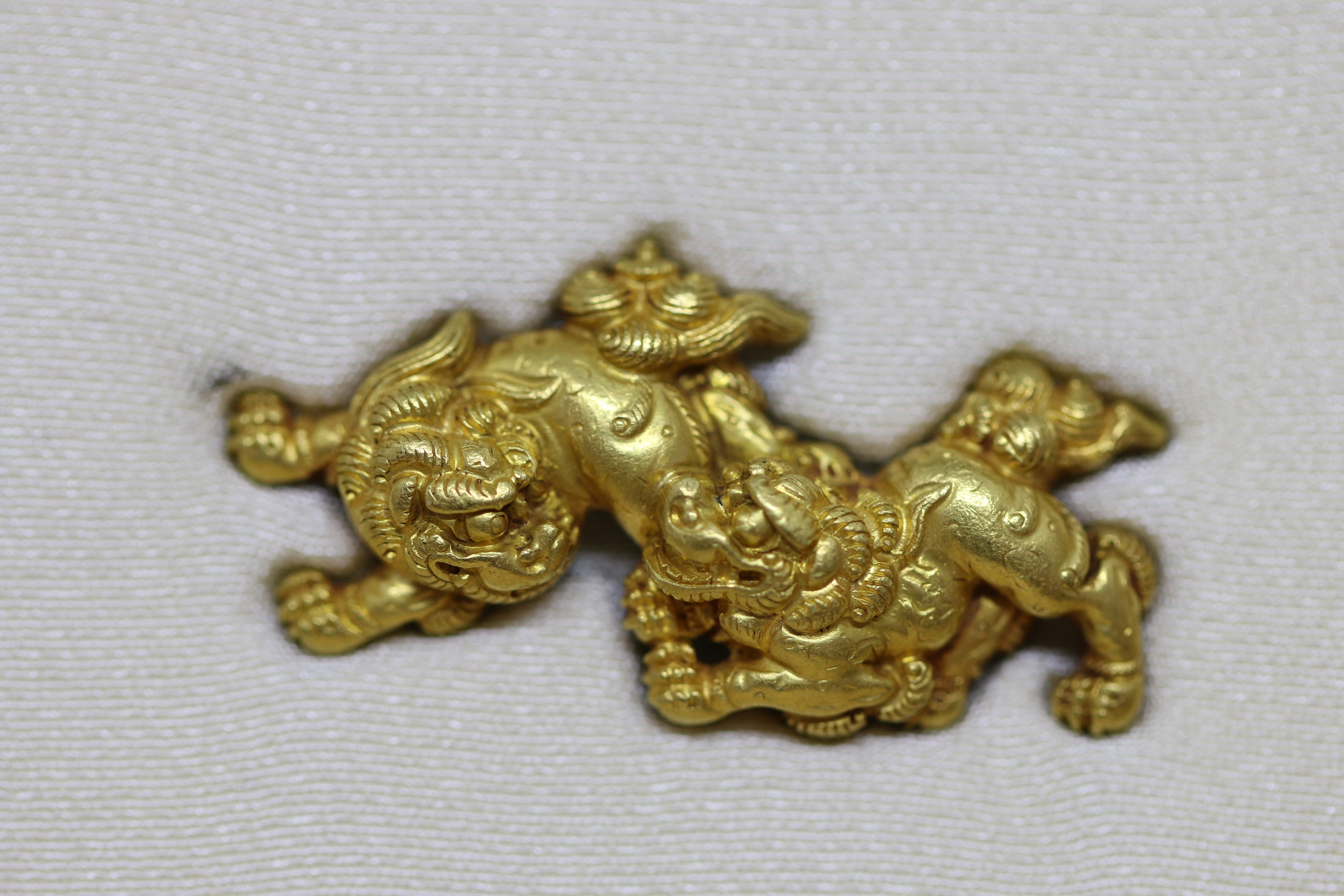 目貫 二匹獅子図 後藤宗乗 | あやかし堂