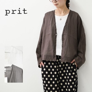prit [プリット] 160/1ラミーワンボタンカーディガン [P82629] ・ラミーカーディガン・シアーカーディガン・Vネック・七分袖カーディガン・長袖カーディガン・ゆったりシルエット・LADY'S [2026SS]