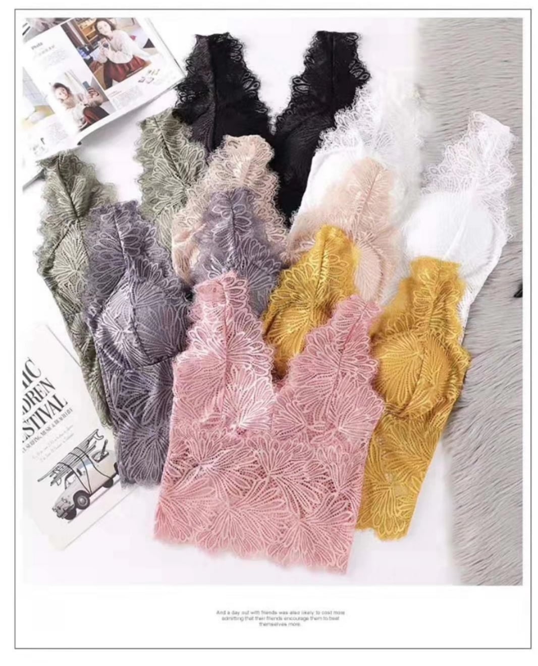 総レース　タンクブラトップ　AJ1040-D02