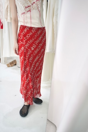 painting print skirt