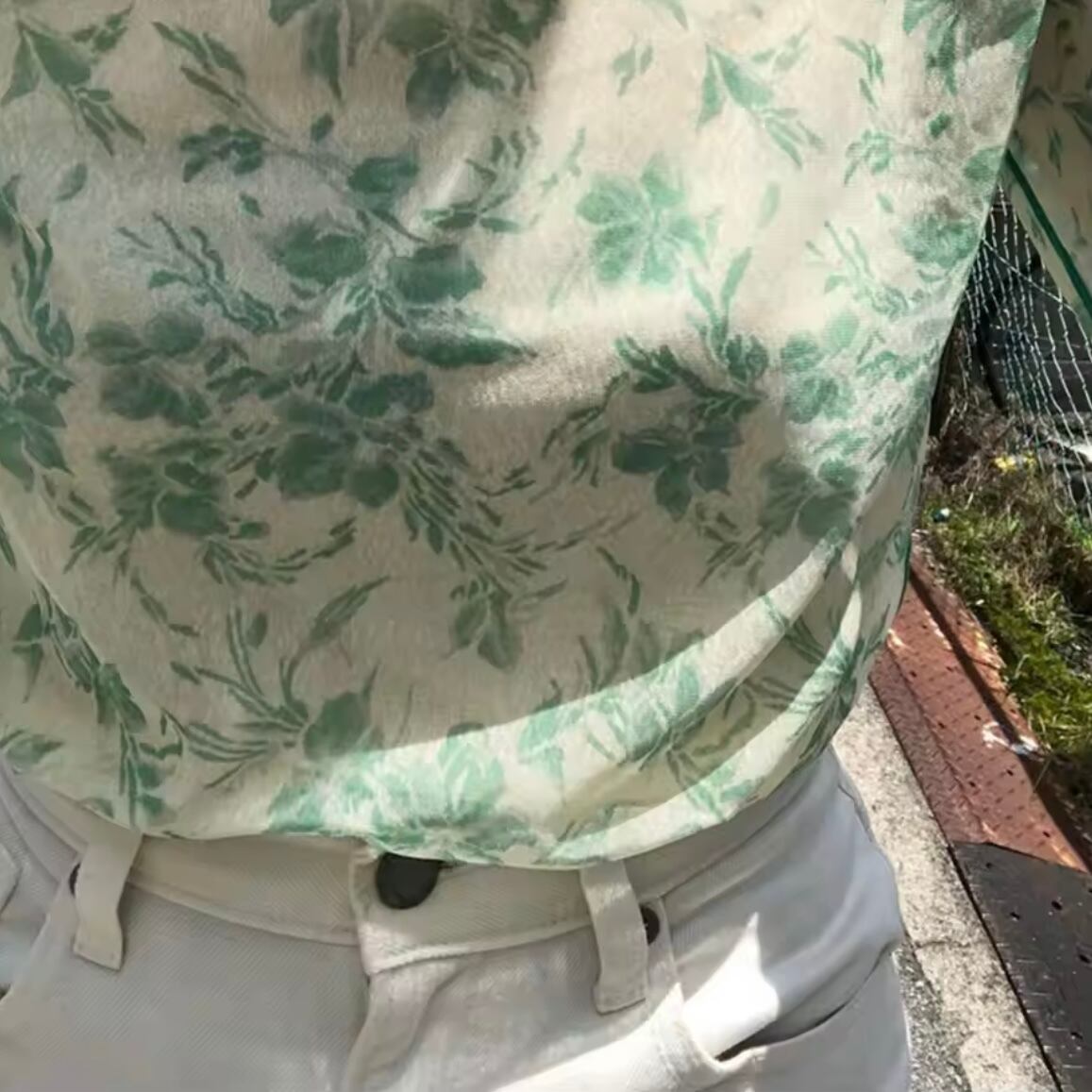 botanical sheer tops