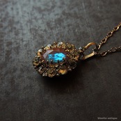 アンティークジュエリー サフィレット オーバル ペンダント