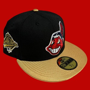 Cleveland Indians 1995 World Series New Era 59Fifty Fitted / Black,Gold (Gray Brim)