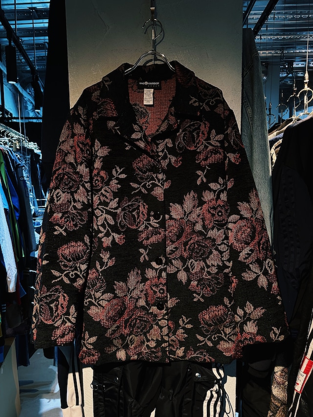 【D4C】Chenille Gobelin weave beautiful flower pattern tailored jacket