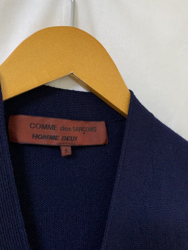 1980's Solid Color Design V-Neck Knit Vest "COMME des GARÇONS HOMME DEUX"