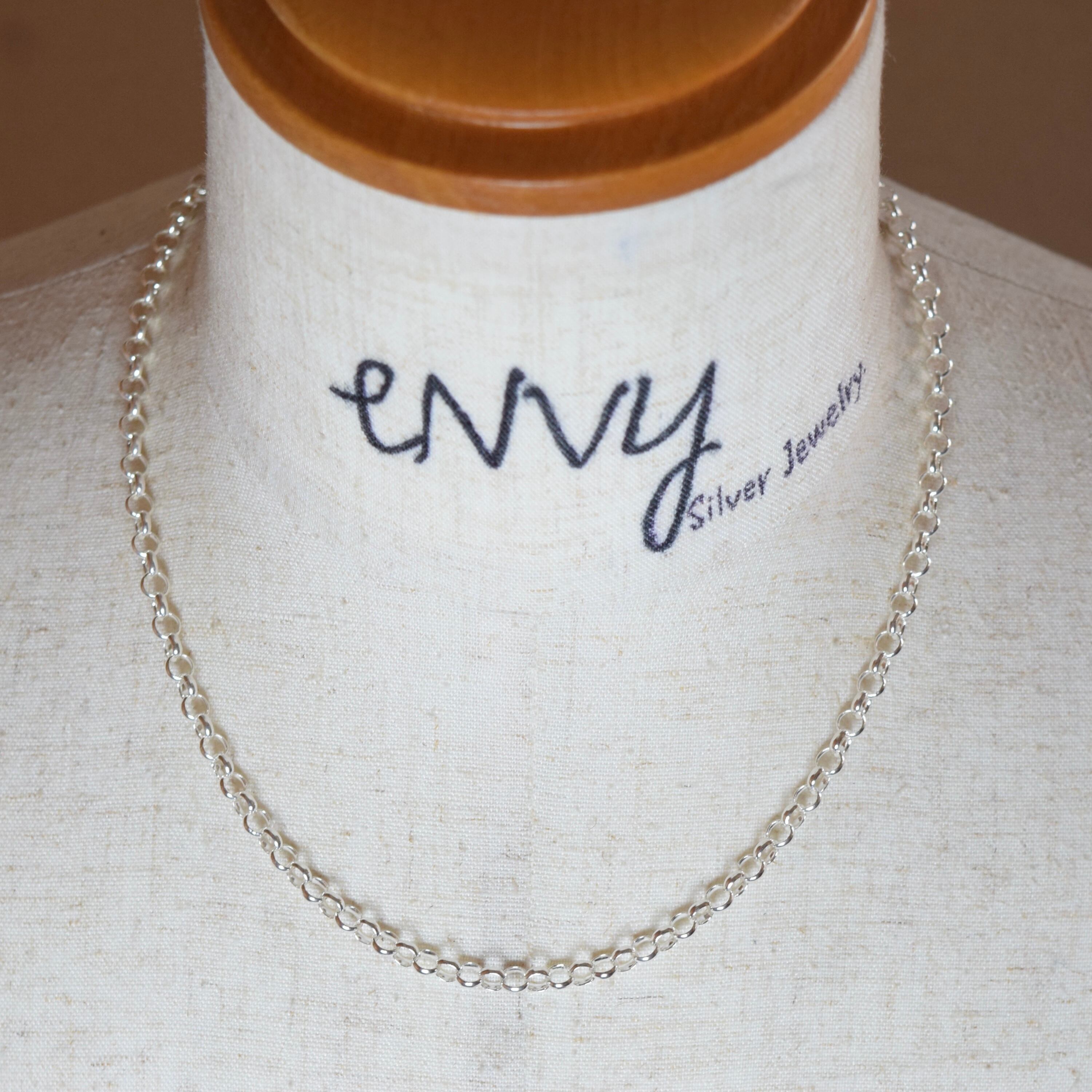 シルバー925 silver エスカルゴチェーンネックレス/軽研磨仕上げ