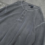 custom draw cord fade gray henry neck tee