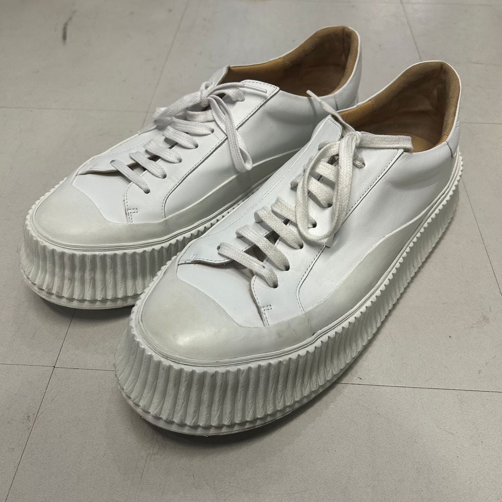 JIL SANDER ジルサンダー プラットホーム レザー スニーカー ホワイト