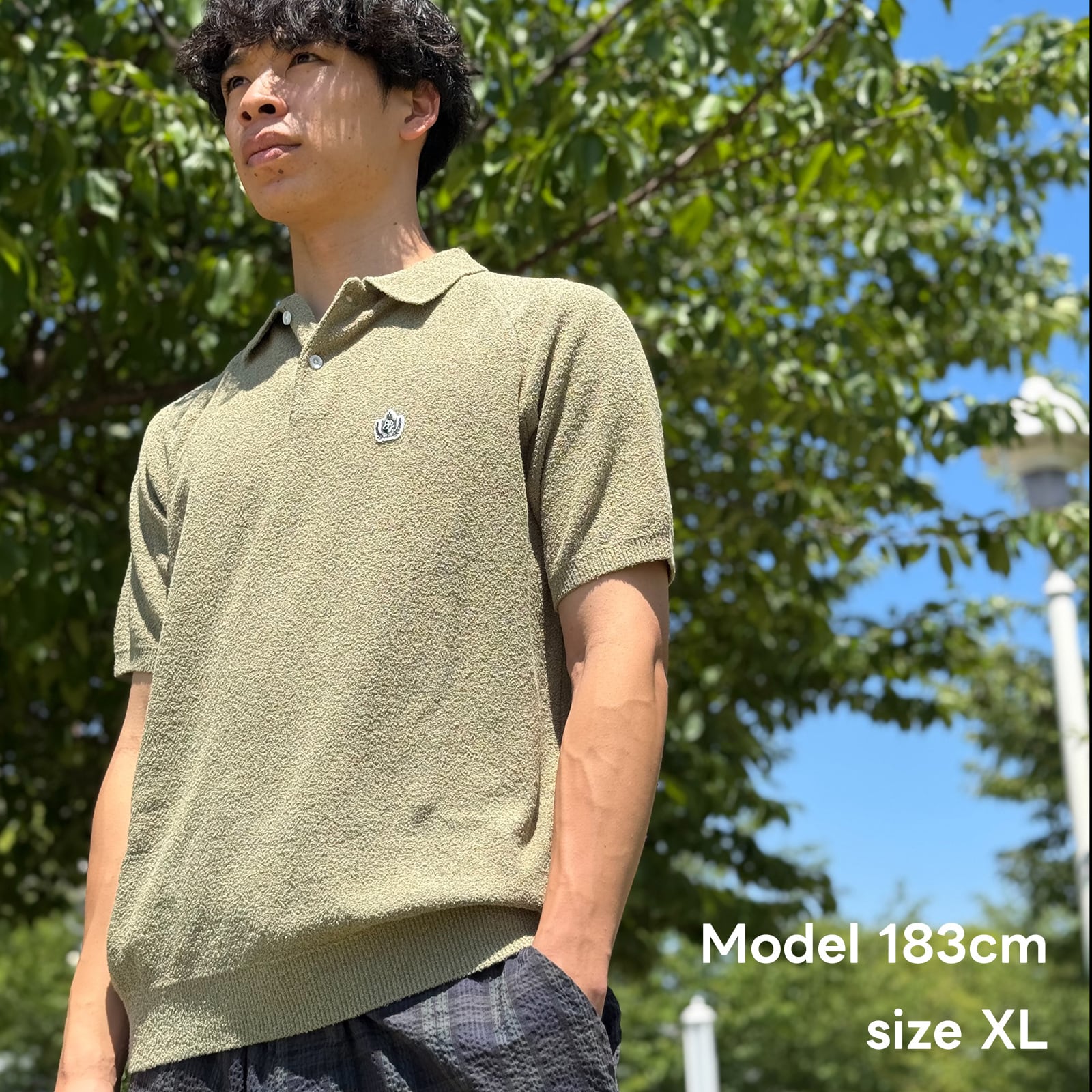 SUPER SOFT PILE KNIT POLO SHIRT -DARK NAVY- | 8G SHOOT WEBSTORE