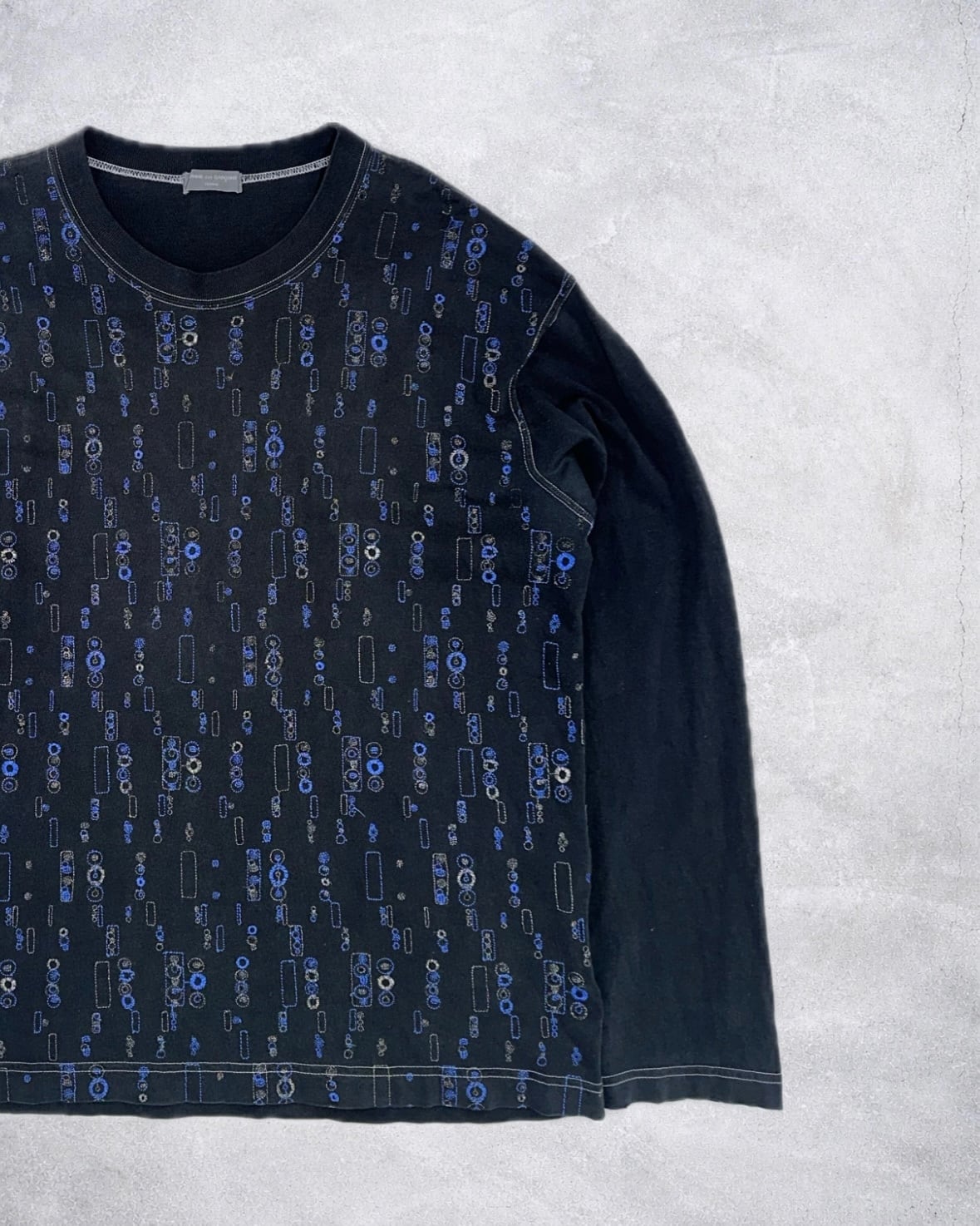 AD2002 COMME des GARÇONS HOMME Embroidery Grid Long Sleeve | Jurell