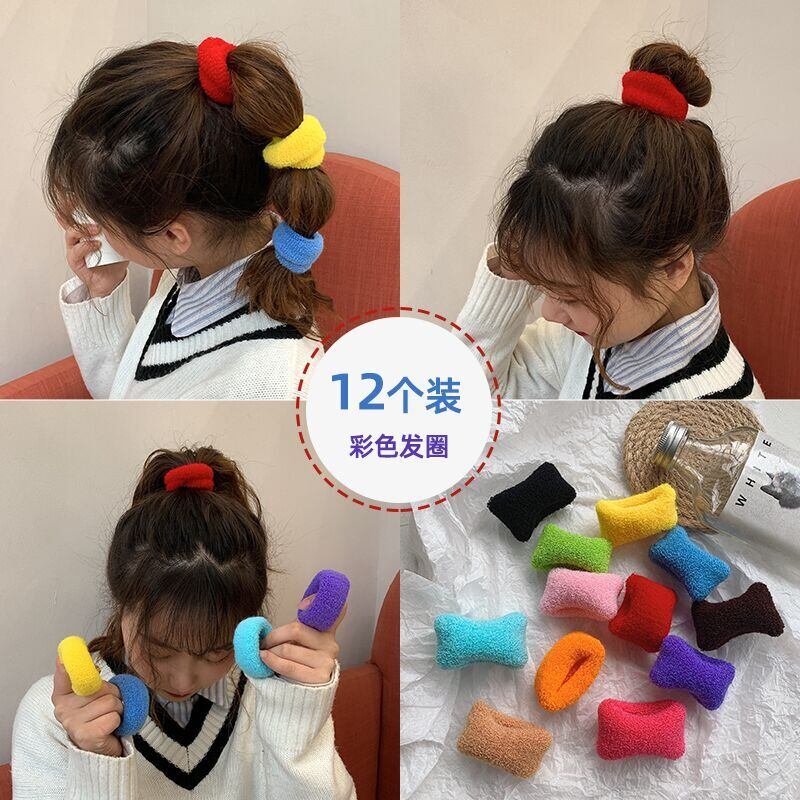 カラーストレッチヘアバンド レッドアクセサリー エラスティック 伸縮 ヘアアクセサリー ブラック・アイド・ピーズ60252487019