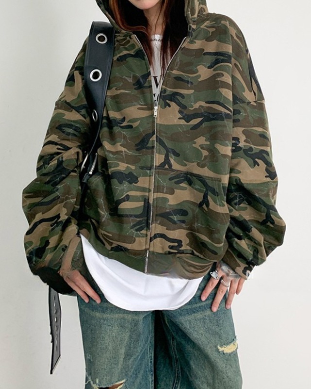 Camouflage Hoodie Jacket［A0340］