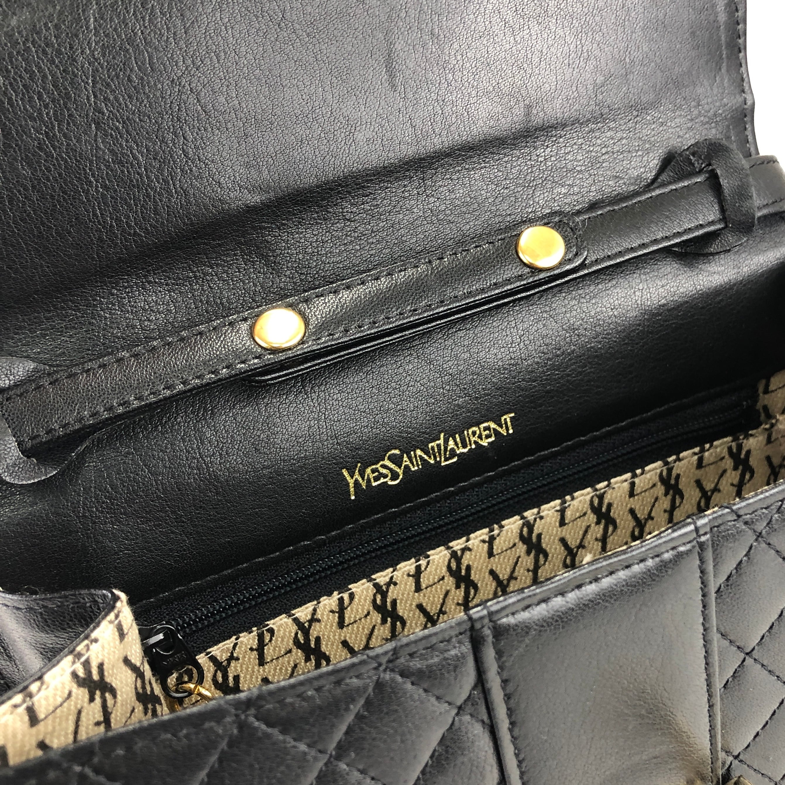 Yves Saint Laurent イヴ ・サンローラン YSL レザー キルティング
