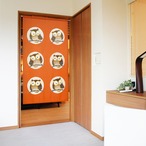 【受注生産】 のれん 6羽フクロウ 幅85ｘ丈150cm