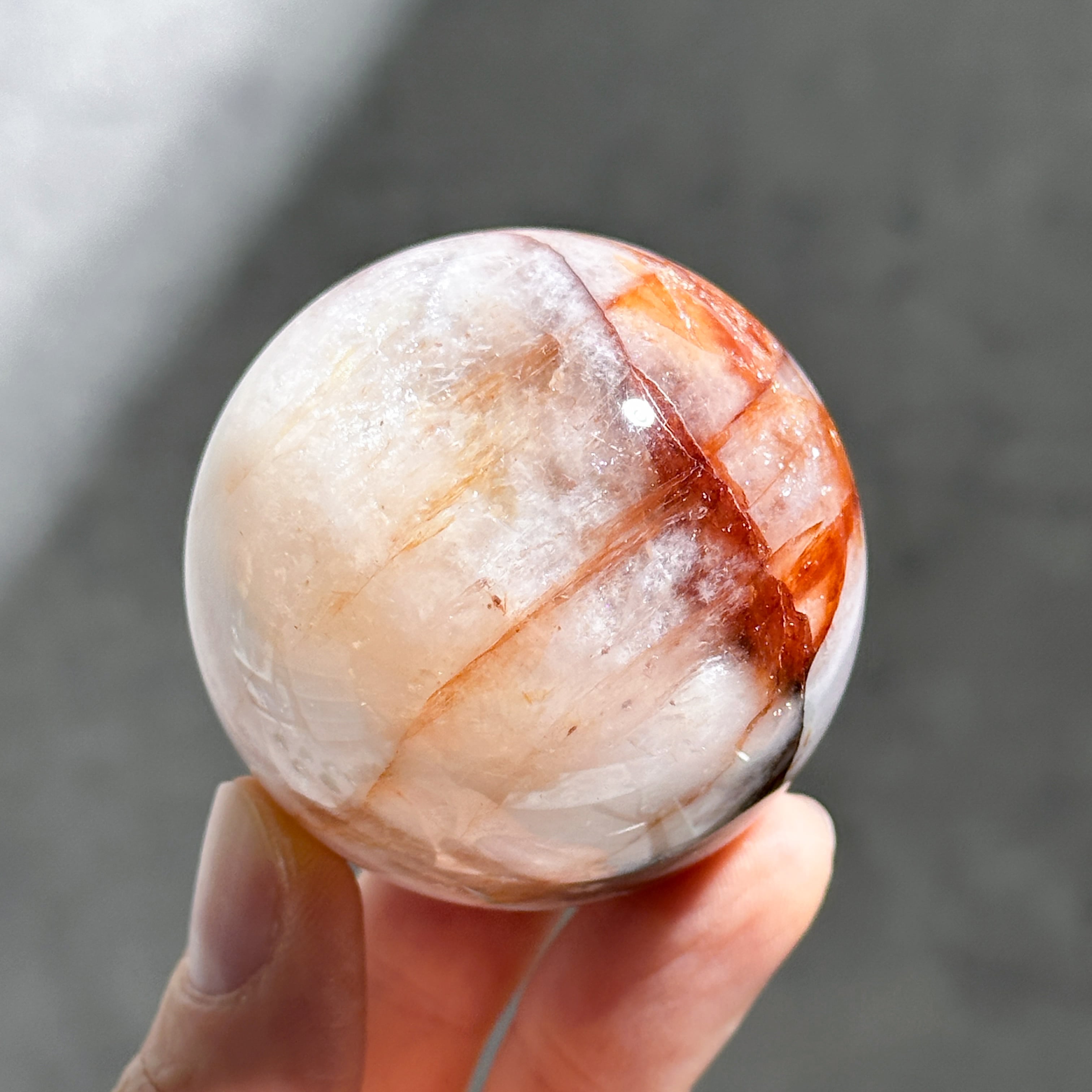 レッドヘマタイトクォーツ スフィア 42◇Red Hematite Quartz◇ 天然石