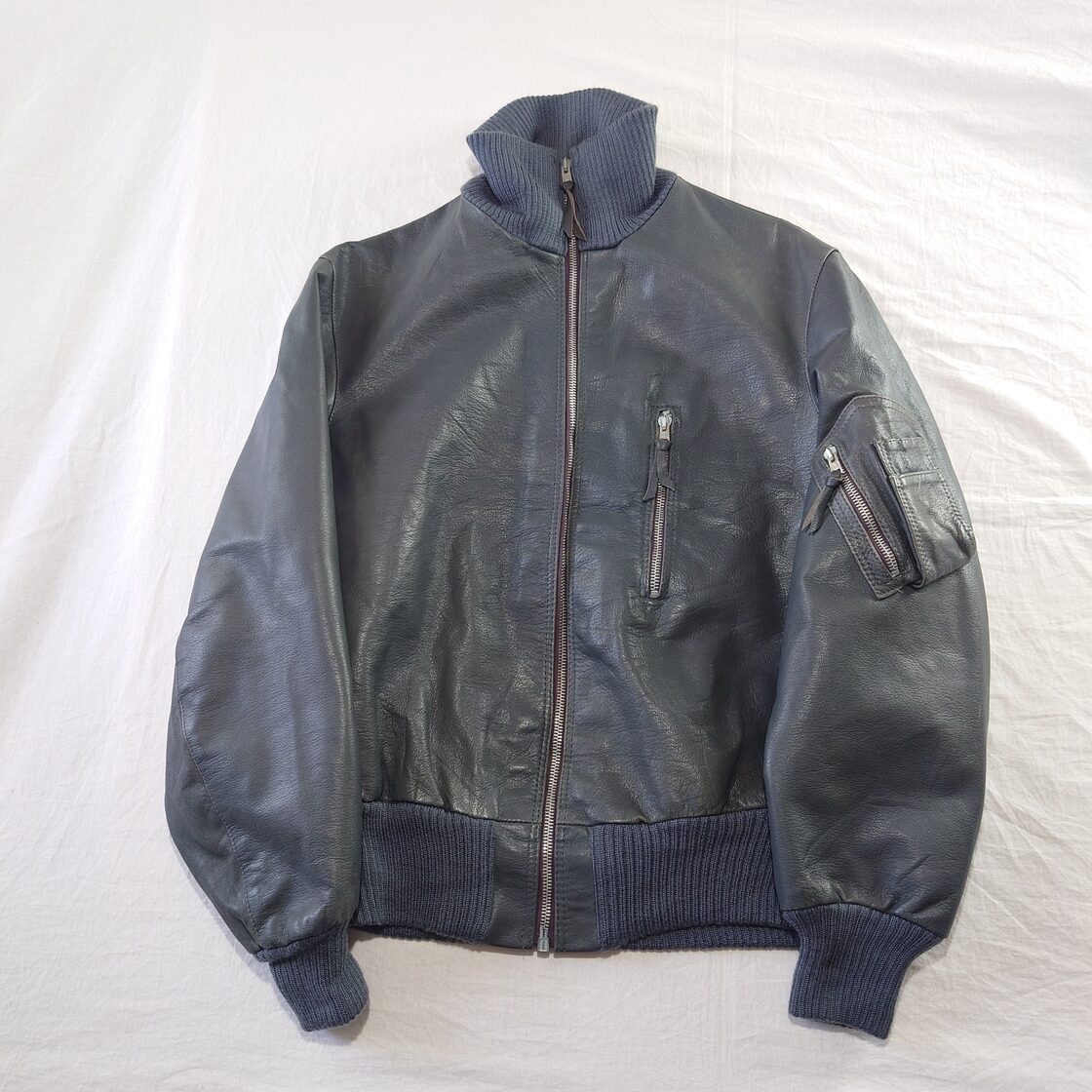 雰囲気抜群】ドイツ軍 フライトジャケット パイロット 民間品 レザー 