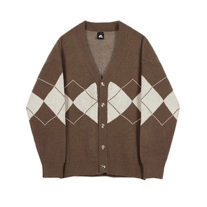 ポイントアーガイルニットカーディガン　MT0080323