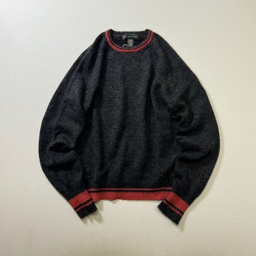 BANANA REPUBLIC　ラグラン　コットンモヘア　ニット　バナナリパブリック　チャコールグレー　M 古着