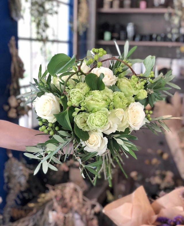 Order Bouquet White＆Green}