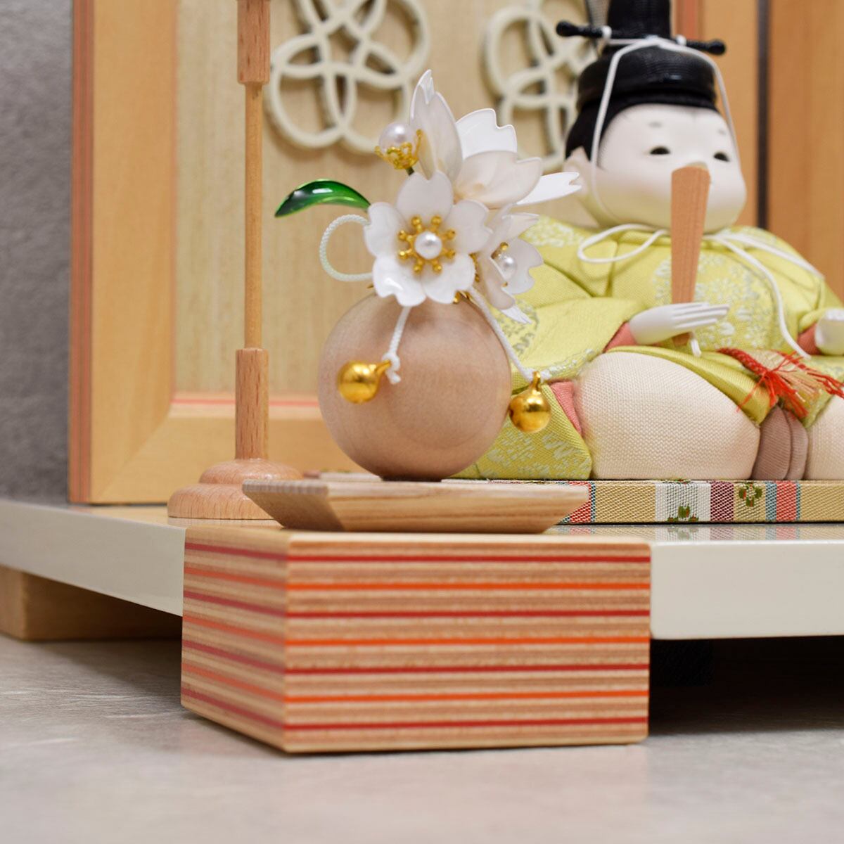 雛人形 木目込み人形 親王飾り【あかり】幸一光作｜モダン｜おしゃれ 