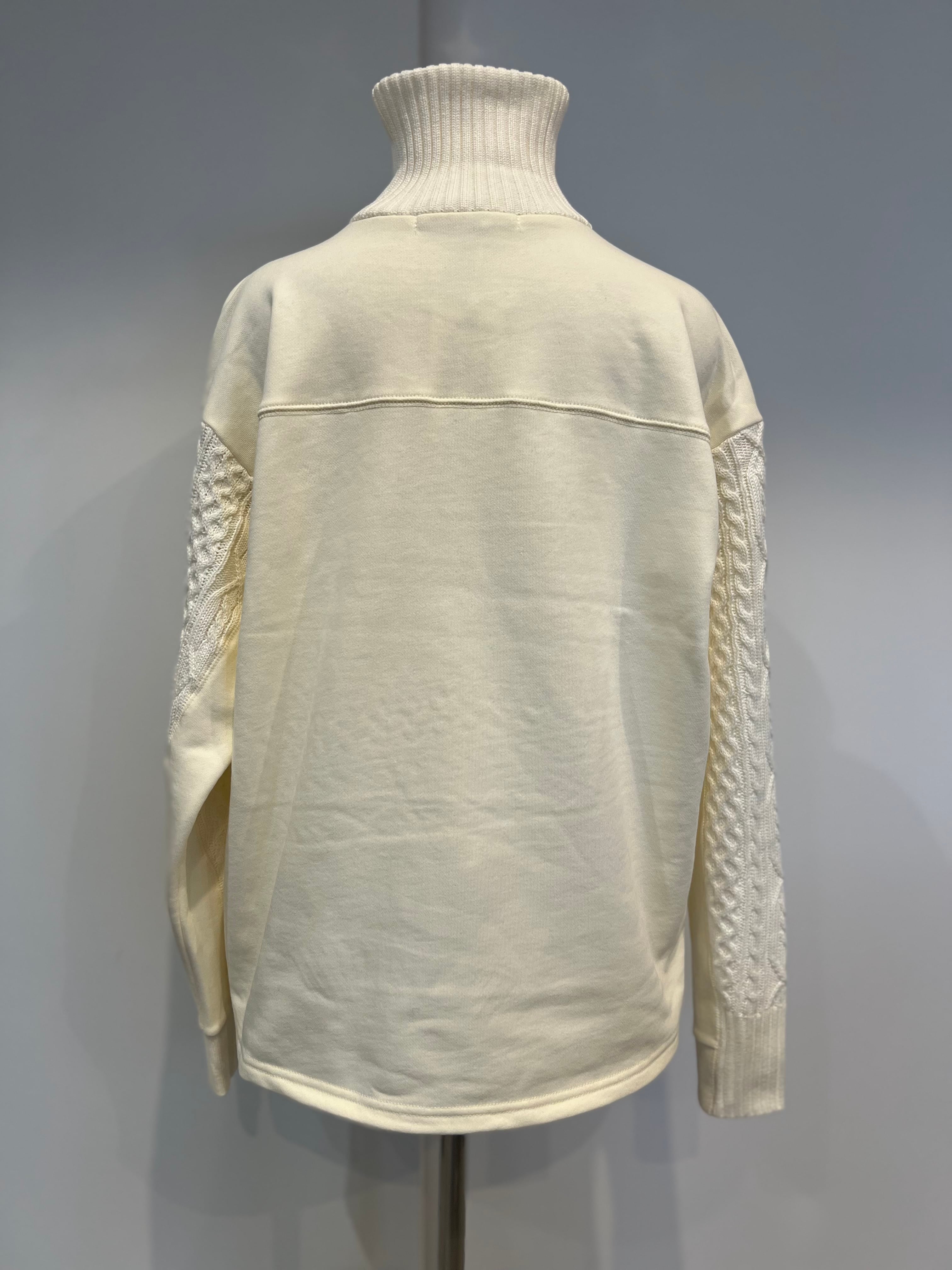 【SELECT】スウェット×ニット　ハーフZIP プルオーバー