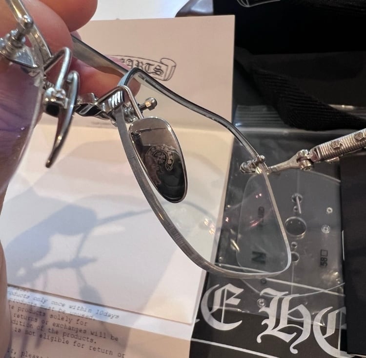 CHROME HEARTS クロムハーツ チタン リムレスメガネ ルイド 眼鏡