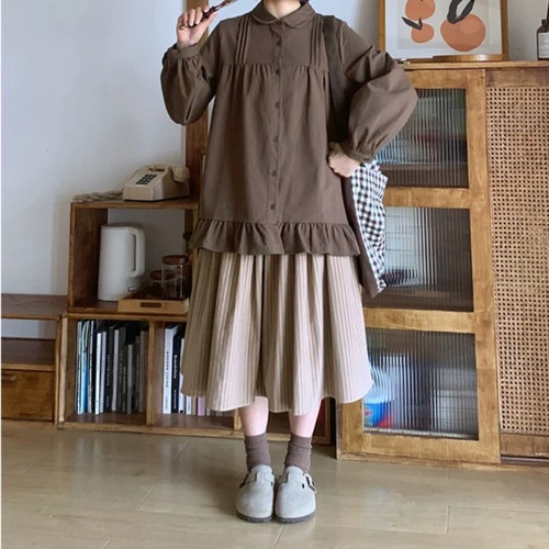 コーデュロイプリーツスカート ・12551