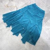 社交ダンス 衣装 スタンダード スカート レッスンウェア 水色 ICHIOKU イチオク ブルー系 無地 シンプル レース 練習着 ビジュー ターコイズブルー 着心地よい 伸縮性あり ポリエステル ポリウレタン フェミニン ダンス衣装 カジュアル ヘルシー スタイリッシュ ダンスレッスン 向け 美しい パーティー 披露宴 スカートスタイル トレンド シーズンアイテム