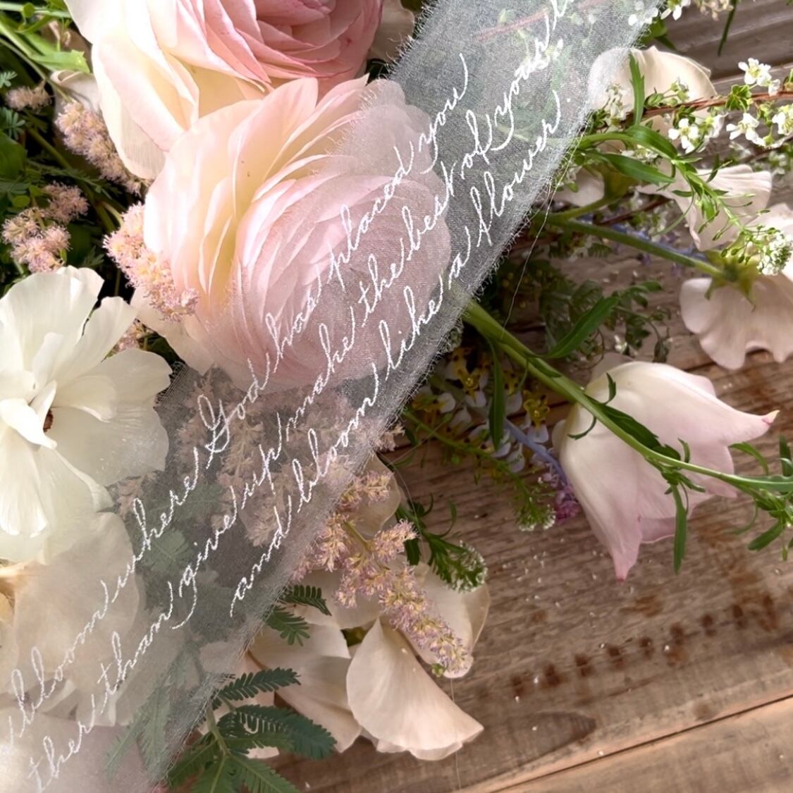 3/21(金)リボンにカリグラフィーオンラインレッスン