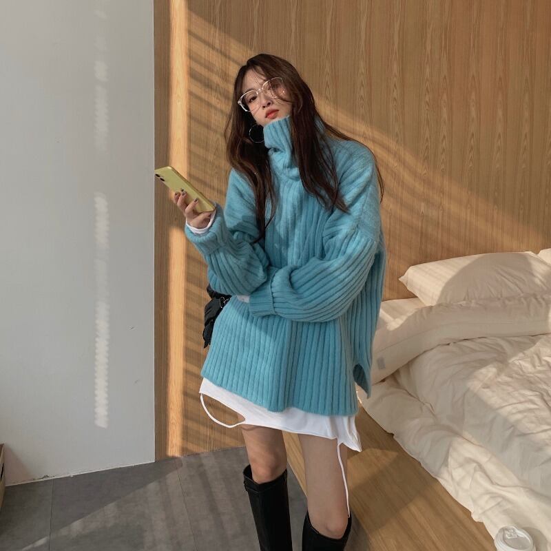 セーター スリットルーズニット トップス オータム 秋物 ウィンター 冬物 ブラックストロベリース88790576234