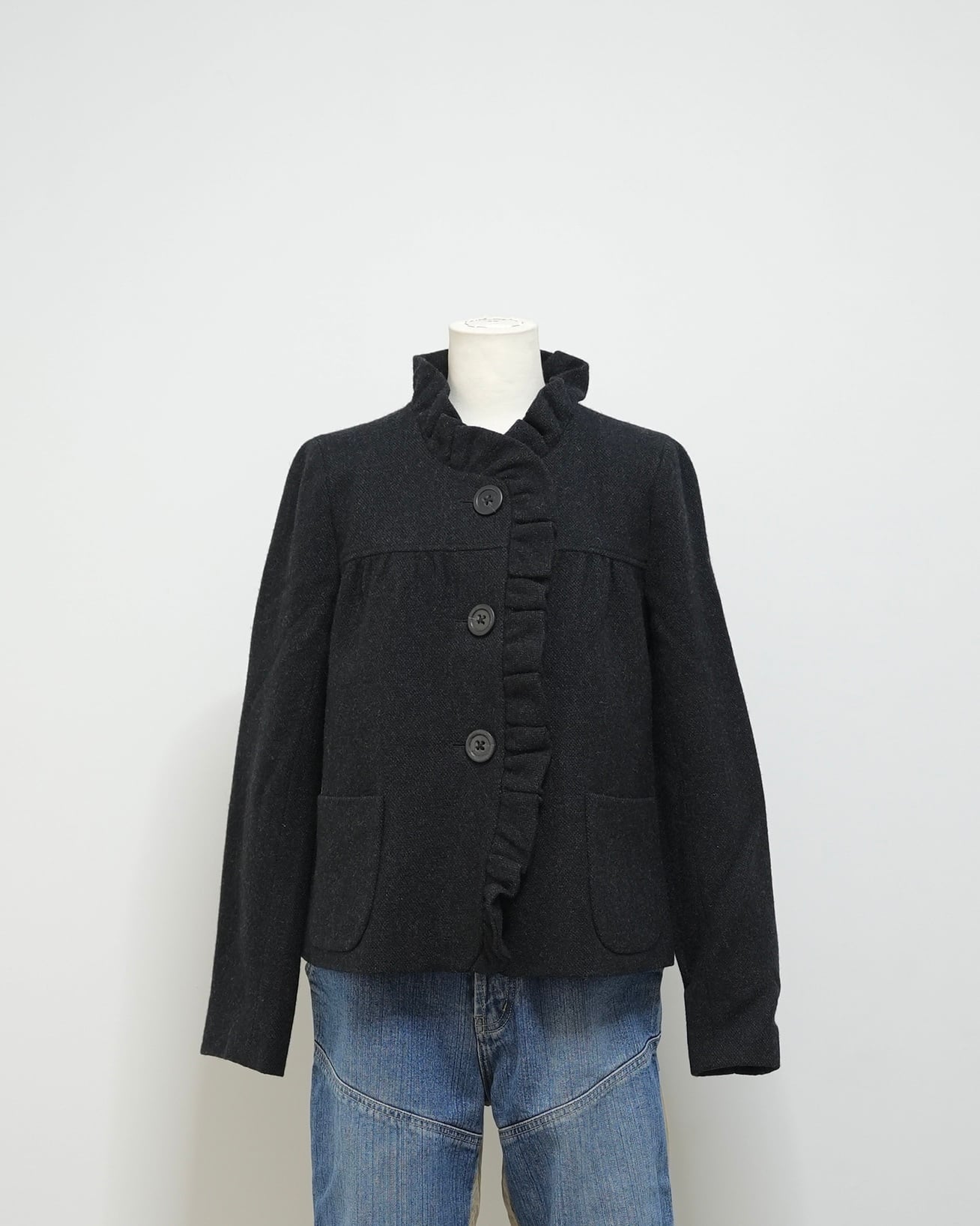 frill wool jacket / vintage(90s)