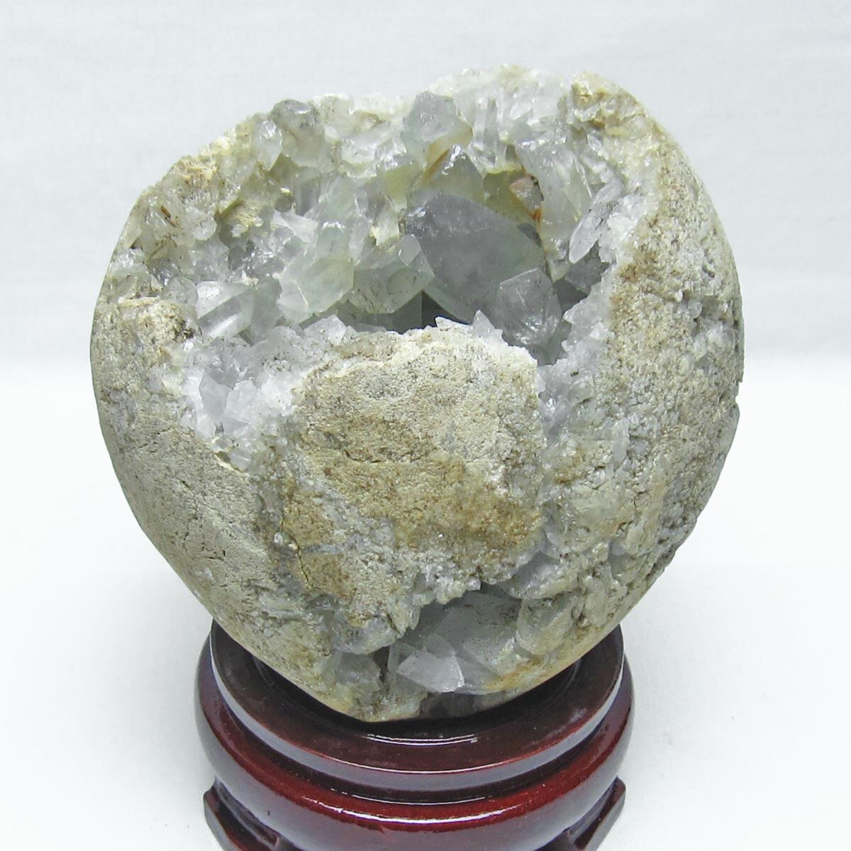 1.9Kg セレスタイト 原石 天青石 一点物 台座付属 181-4850