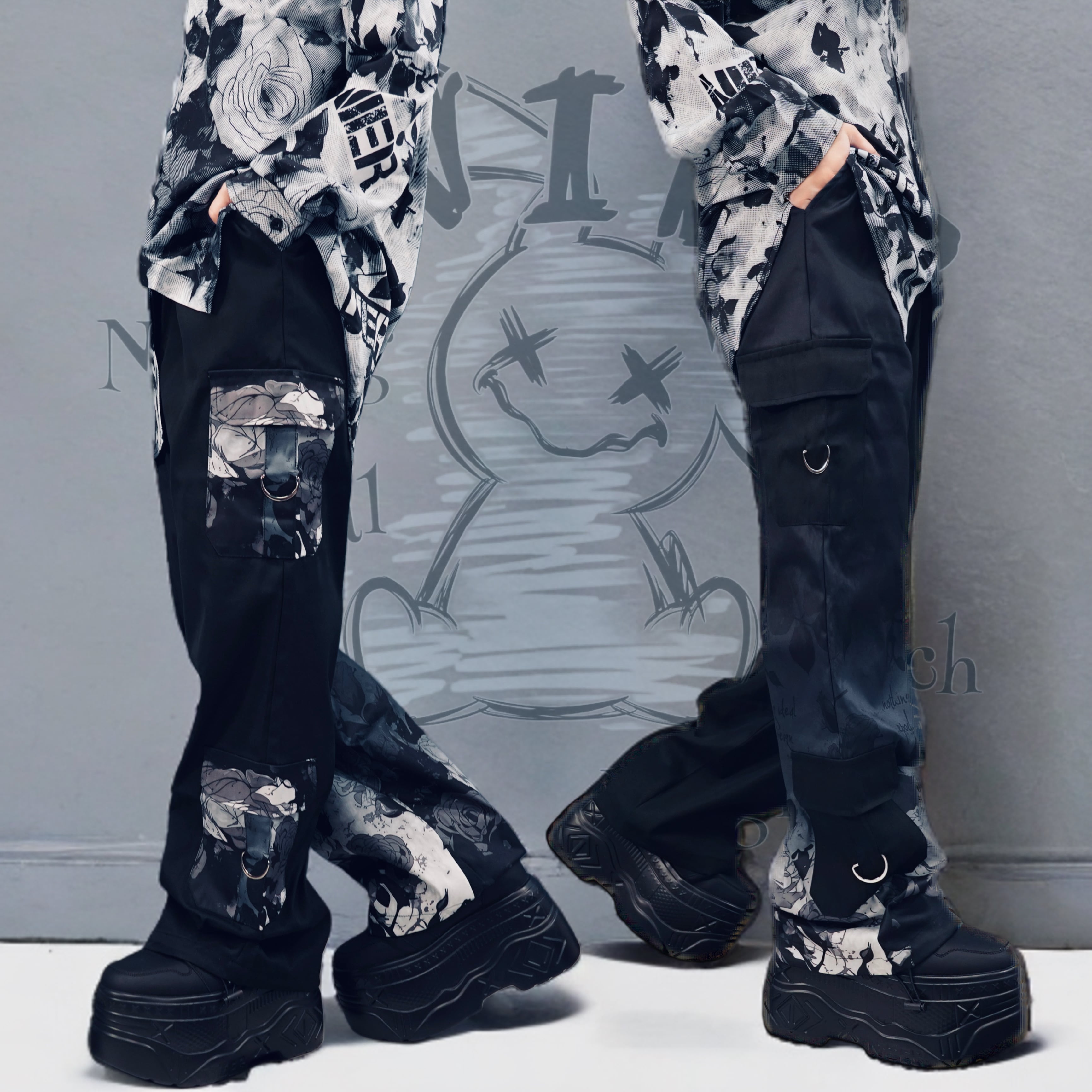 ゾロ目大特価》6POCKET DRAWSTRING HEM CARGO PANTS【SHADOW ROSE