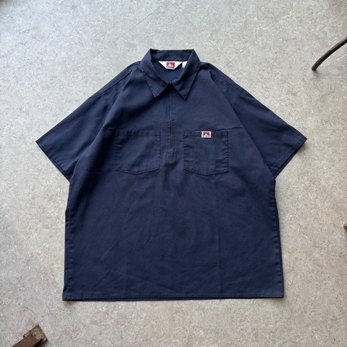 ~90s Ben Davis S/S half zip pullover work shirt【仙台店】