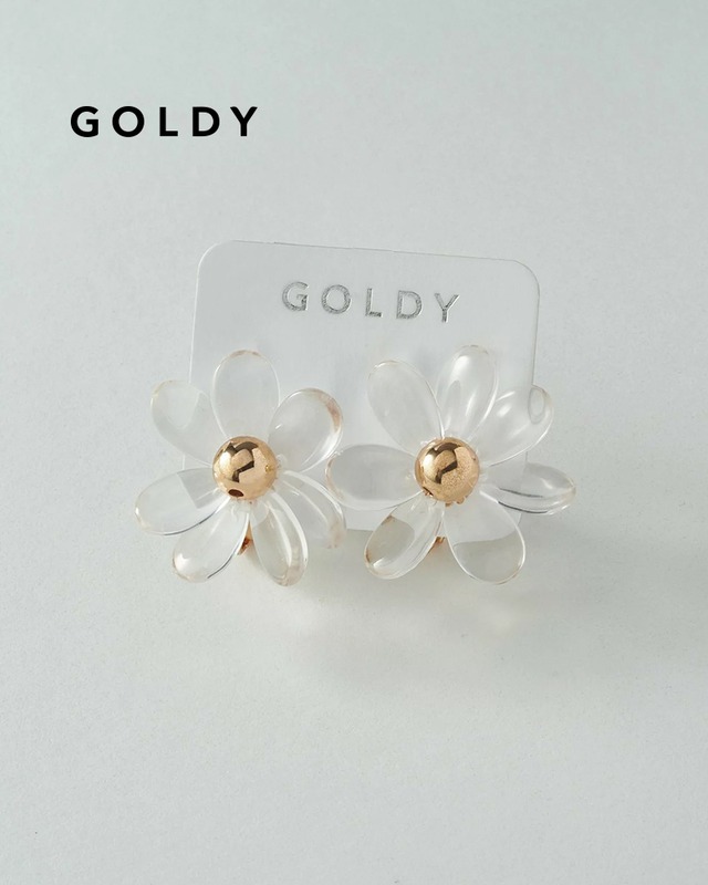 GOLDY/ゴールディ/クリア フラワー イヤリング/アクセサリー/2240205【追跡可能メール便180円】