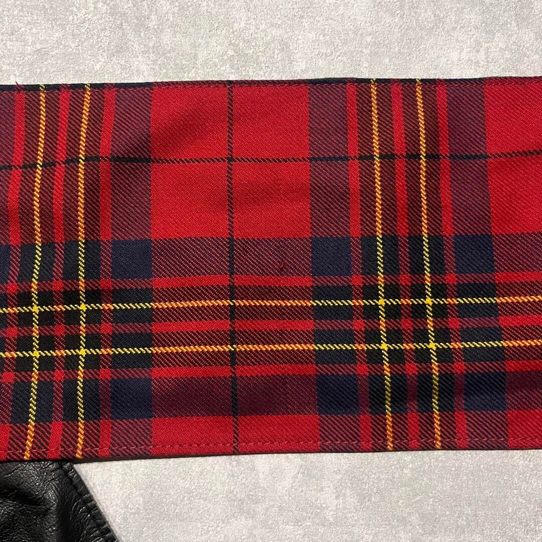 comme des garcons 06ss 赤チェック ベルト レザー リボン | CHASE