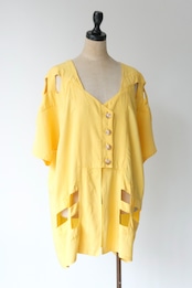 Cut-out yellow tunic Blouse