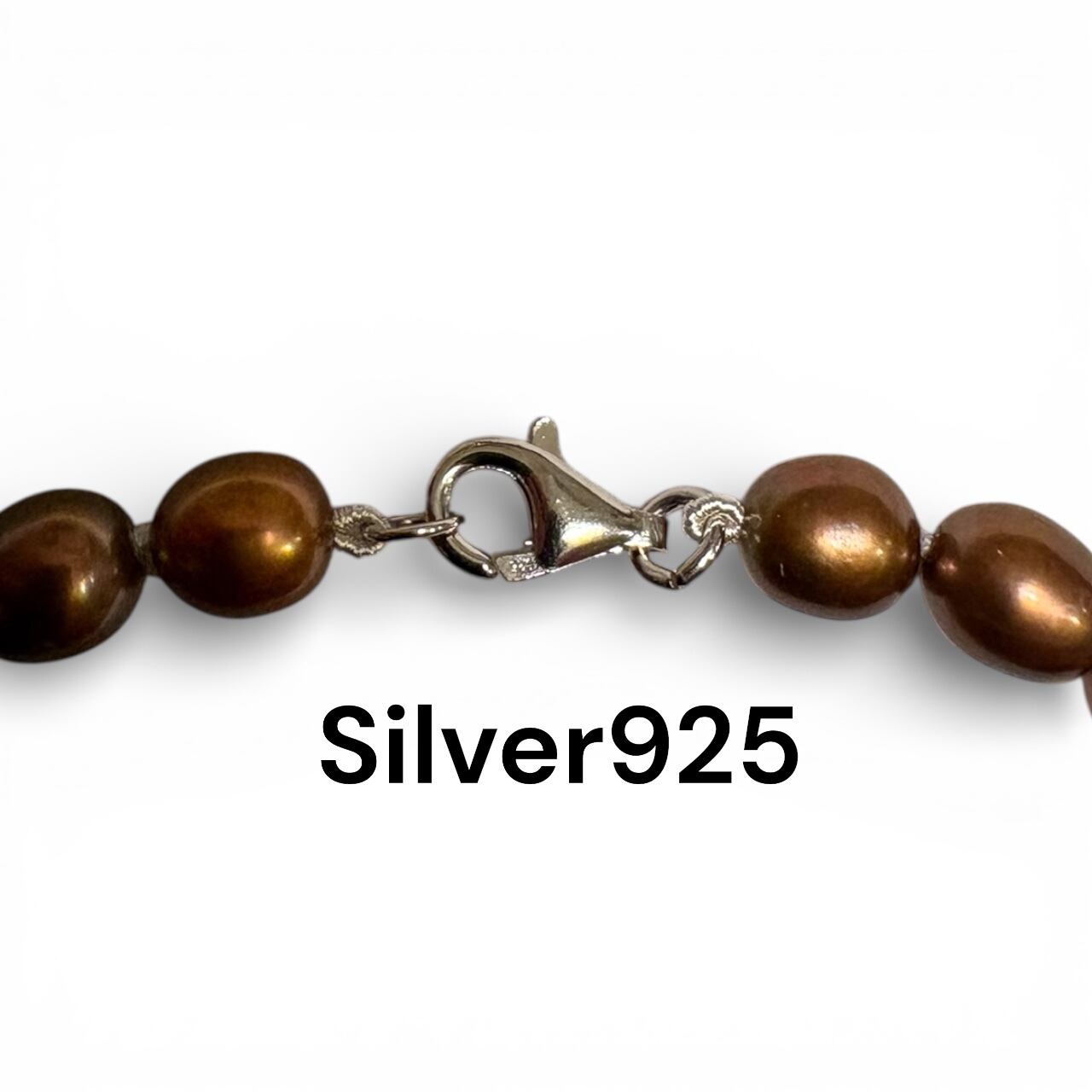 送料無料】淡水真珠（6.5mm））ネックレス ショコラカラー 43cm