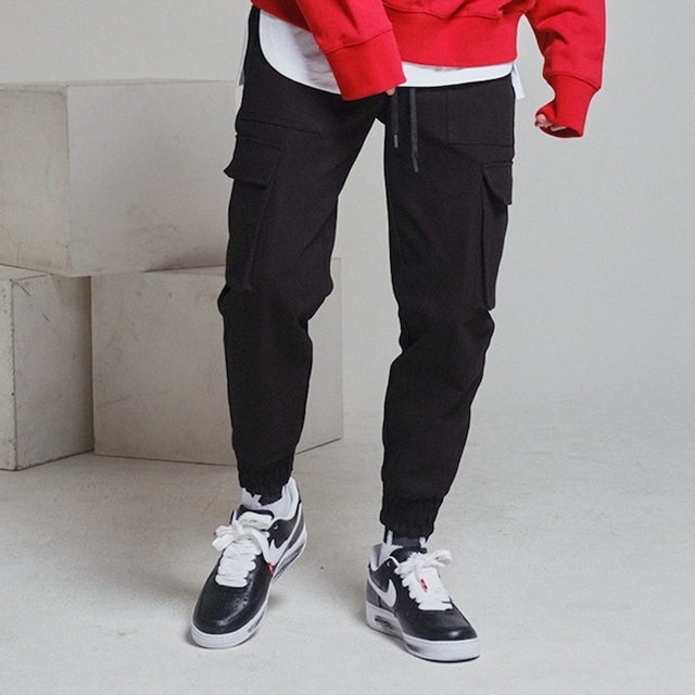 [SEVENSELAH] strong cotton cargo jogger (black) 正規品 韓国 ブランド パンツ ジャージーパンツ bottom