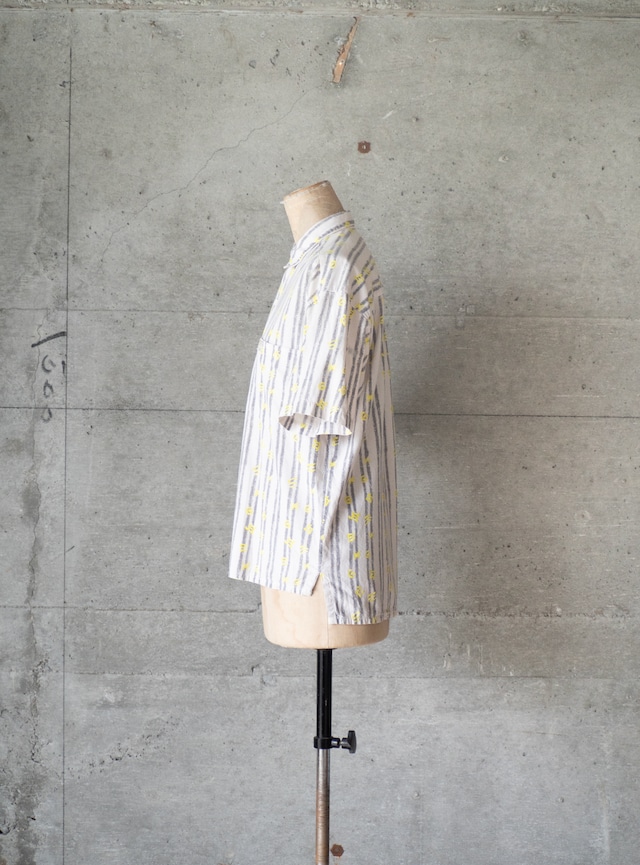 "PCH" 1990s Abstract symbol stripe shirt