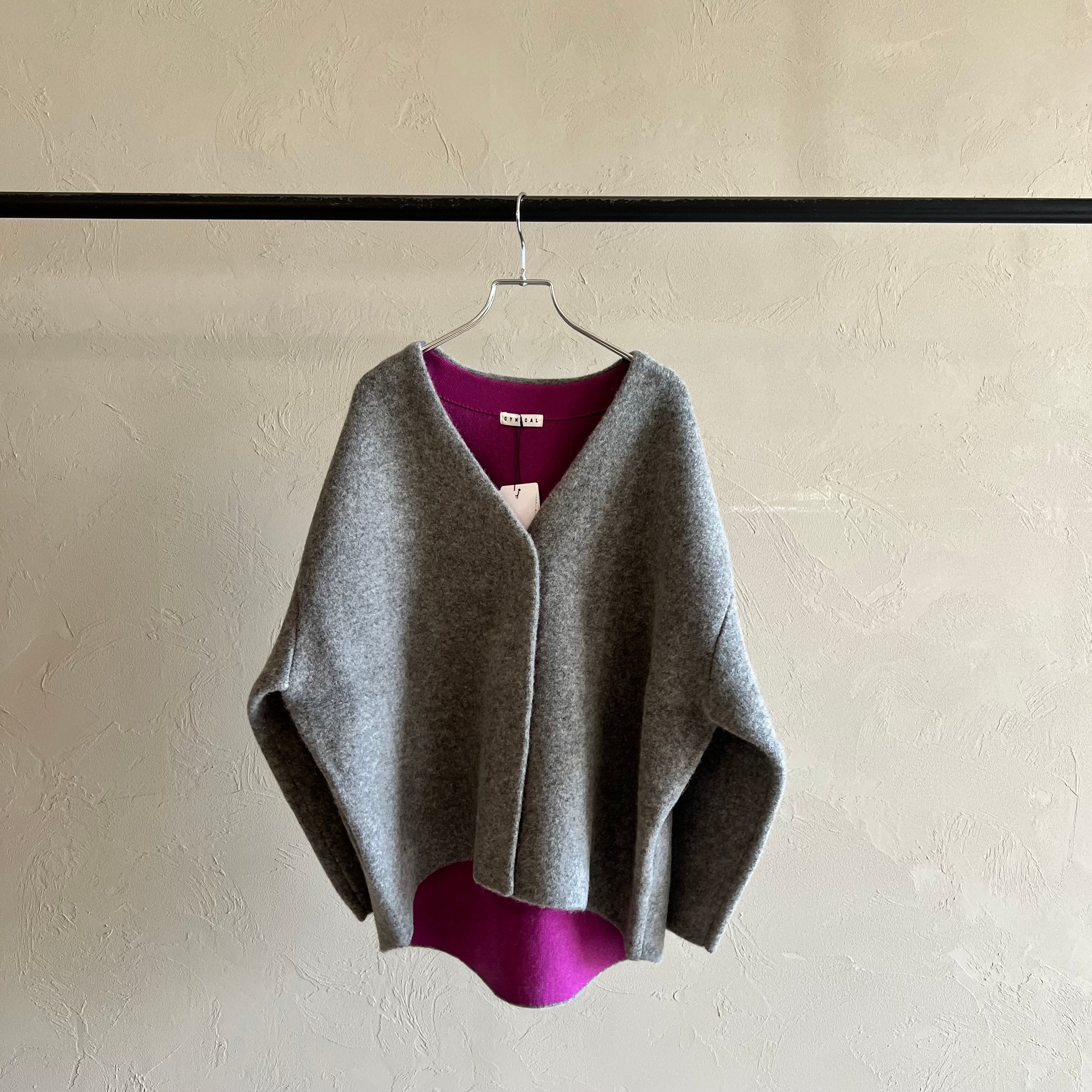 CYNICAL 】ダブルフェイスラクーンニットコーディガン | valance 福井